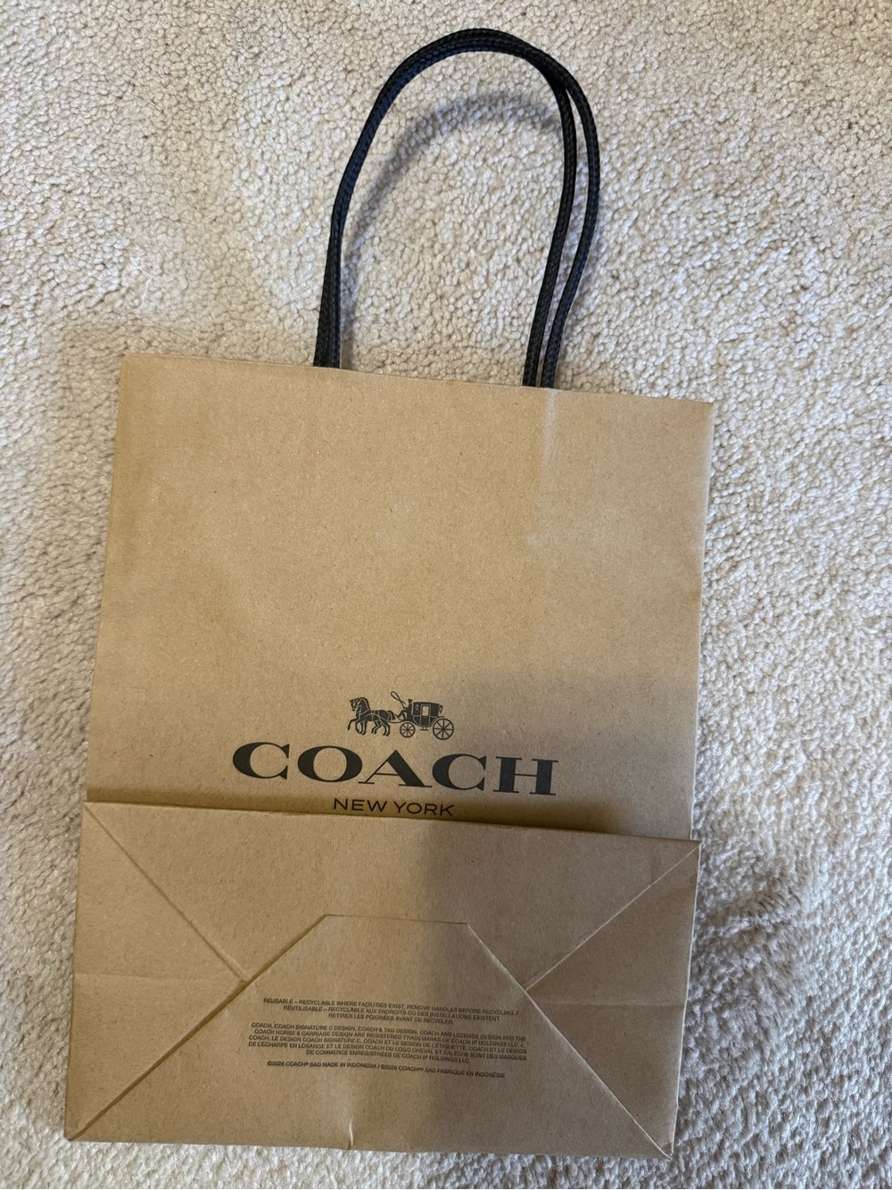 2 Coach Small Shopping Bags & One Large Box